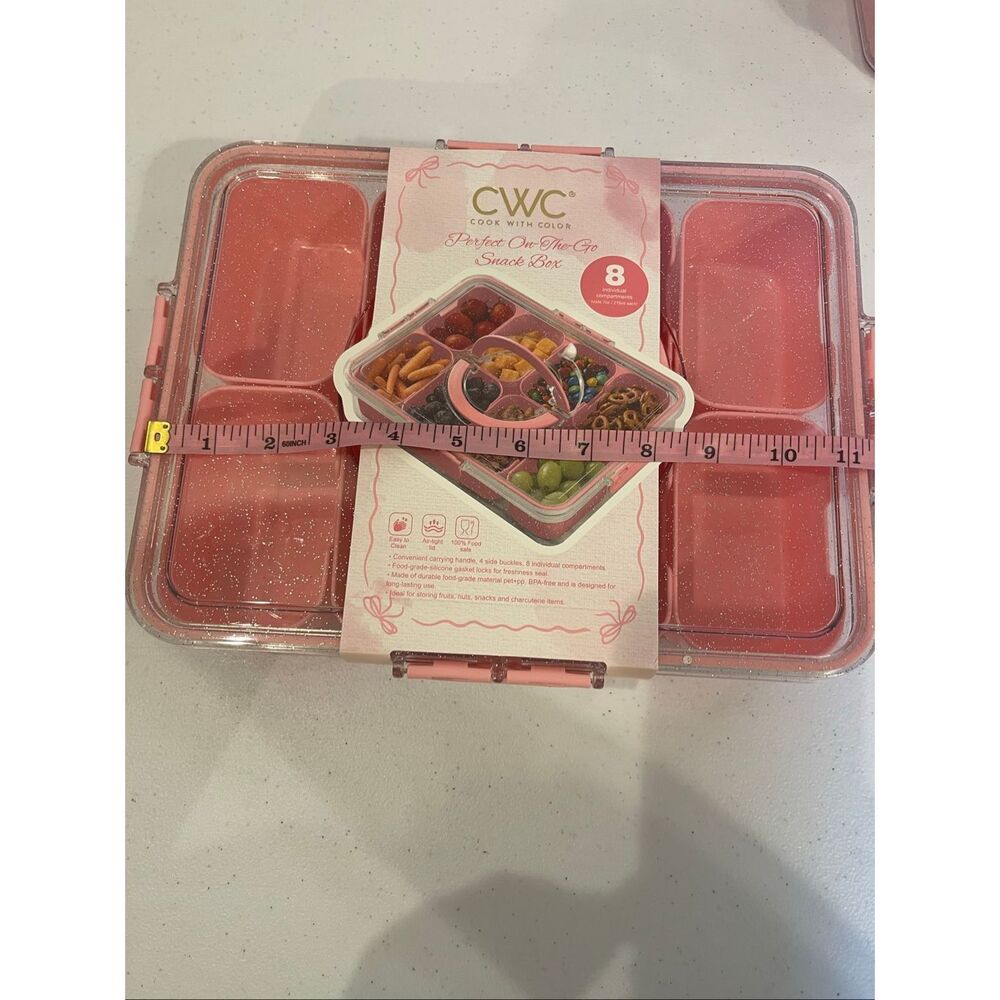 CWC Cook With Color pink snack box NWT - Picture 4 of 7